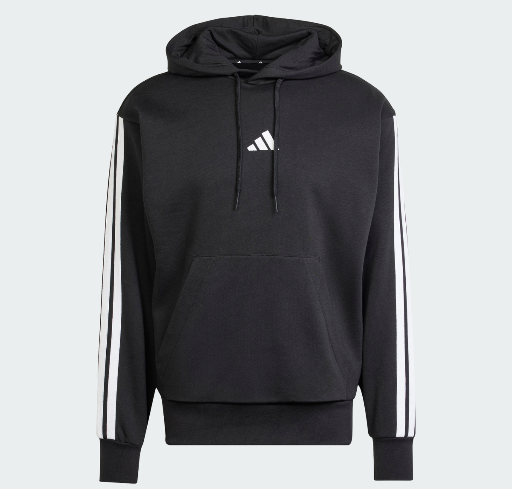 Adidas Essentials 3-Stripes Fleece Hoodie Deal