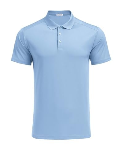 PINSPARK Men’s Golf Polo Shirts with Moisture Wicking Deal