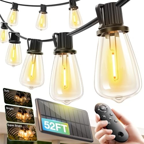 Addlon Waterproof Solar String Lights 52ft Deal