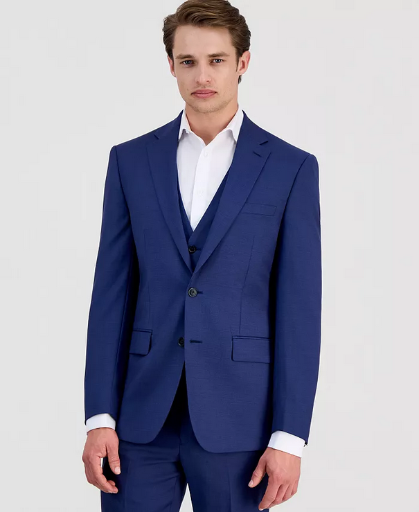 Calvin Klein Men's Slim-Fit Wool-Blend Stretch Suit Jackets