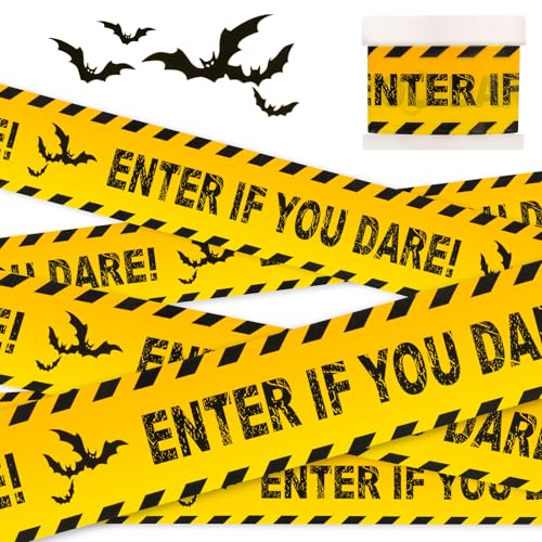 3" x 82' Halloween "Enter If You Dare" Caution Tape w/ Bat Print