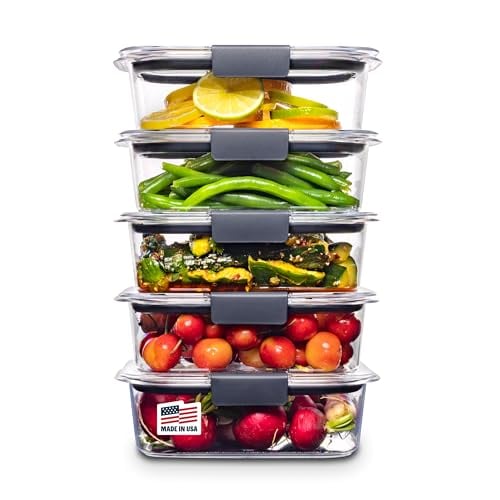 Rubbermaid Brilliance 3.2-Cup Clear Food Storage Containers 5-Pack Deal