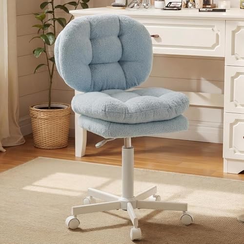 Dowinx Double-Layered Thickened Cushion Vanity Chair with High Backrest  Deal