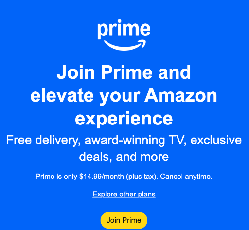 Amazon Prime Membership Deal