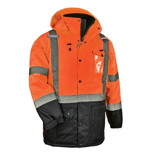 Ergodyne GloWear 8384 Orange Large High Visibility Reflective Winter Safety Jacket Deal