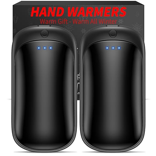 Lerat Rechargeable Portable Electric Hand Warmers 2-Pack (Black)