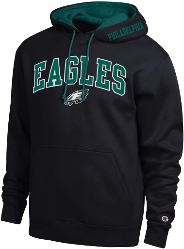 Philadelphia Eagles Champion Contrast Hoodie Black/Midnight Green