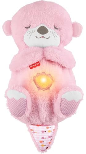 Fisher-Price Baby Toy Soothe ‘n Snuggle Otter Plush, Pink Portable Sound Machine