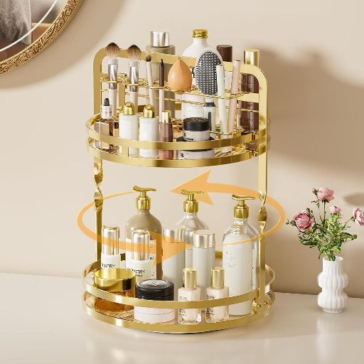 360° Rotating Makeup Organizer
