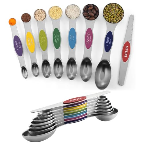 Stainless Steel Magnetic Measuring Spoons Set