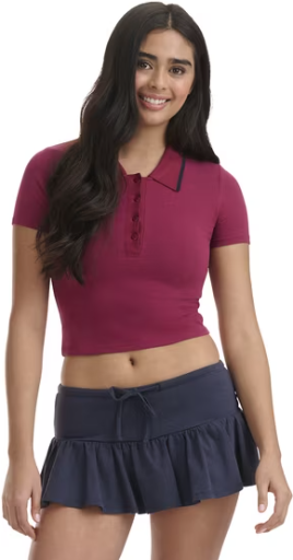 Mills by Millie Bobby Brown Women's Cut and Sew Polo, Sizes XXS-XXL