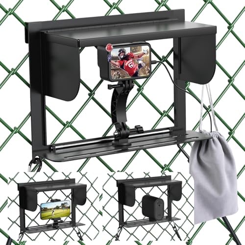 LC-dolida Foldable Phone Fence Mount w/ Sunshade for iPhone, GoPro, Mevo & Action Cameras Deal
