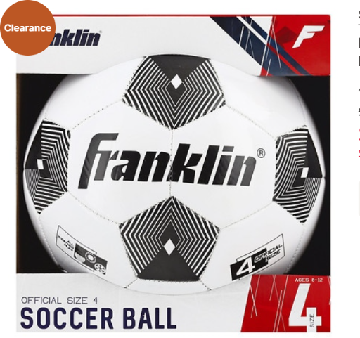 Franklin Sports Competition 100 Soccer Ball Size 4