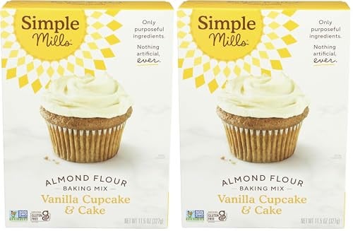Simple Mills Almond Flour Baking Mix, Vanilla Cupcake & Cake Mix, 11.5 Ounce (Pack of 2) Deal