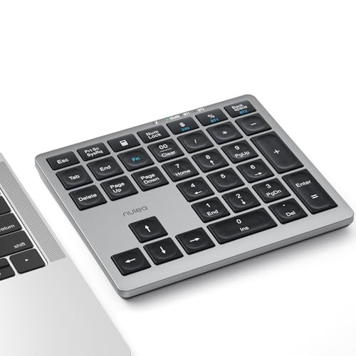 Nulea Wireless Number Pad Bluetooth 5.0 & 2.4G Portable Numeric Keyboard