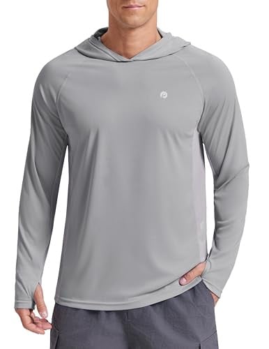Men’s UPF 50+ Sun Shirts Long Sleeve Hoodies Deal