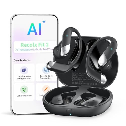GPT5.6 AI Communication Earbuds: Voice Recorder Note & Translation Earbuds