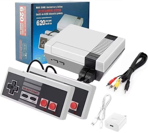 Mini Game Entertainment System with 620 Built-in Classic Games
