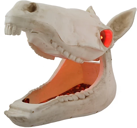 Red Shed 16 in. LED Horse Skull Candy Bowl Halloween Animatronic Deal