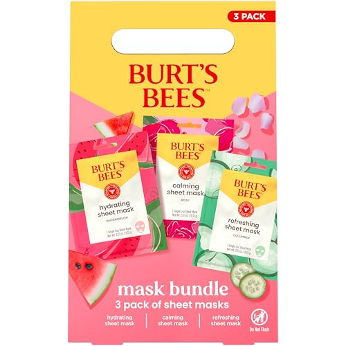 Burt's Bees Christmas Gifts Face Mask Bundle Set 3-Pack