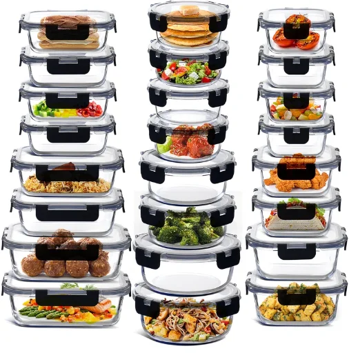 24 Food Storage Containers with 24 Airtight Lids