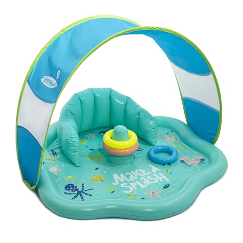 SwimSchool Baby Splash Play Mat with Adjustable Canopy
