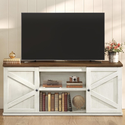 VASAGLE Farmhouse TV Stand for TVs up to 65 Inches