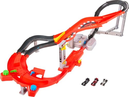 Hot Wheels Formula 1 Downhill Circuit Race Track Set w/ 3x Die-Cast Cars