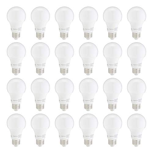 Amazon Basics A19 LED Light Bulbs, 60W Equivalent, Daylight White 5000K, 24-Pack Deal