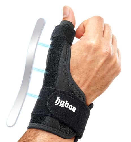 HGBOO Thumb Spica Splint & Wrist Brace (Black)