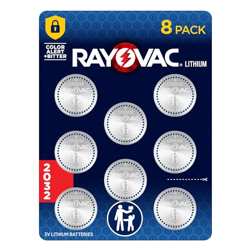 Eveready or Rayovac Lithium Coin Cell Batteries Size 2032 3V 8-Pack