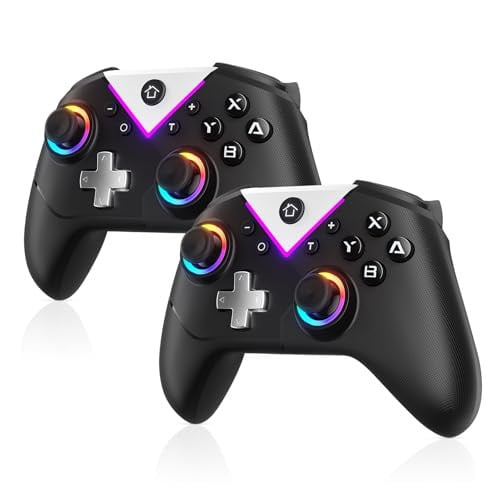 Dinosoo RGB Wireless Controller for Nintendo Switch 2-Pack Deal