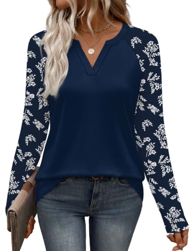 WIHOLL Color Block Raglan Shirts - Many Options Deal