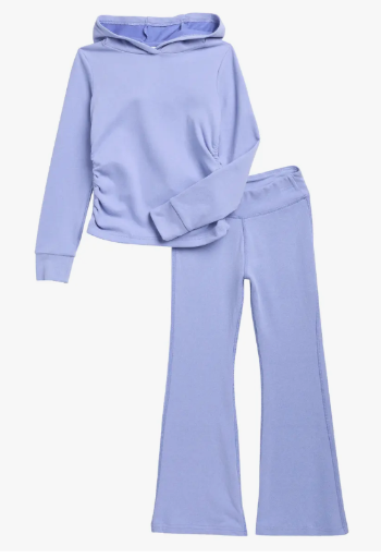 Kids’ Cinched Hoodie & Flare Leggings Set