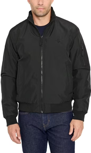 IZOD Men's Tech Racer Water & Wind Resistant Bomber Jacket Deal