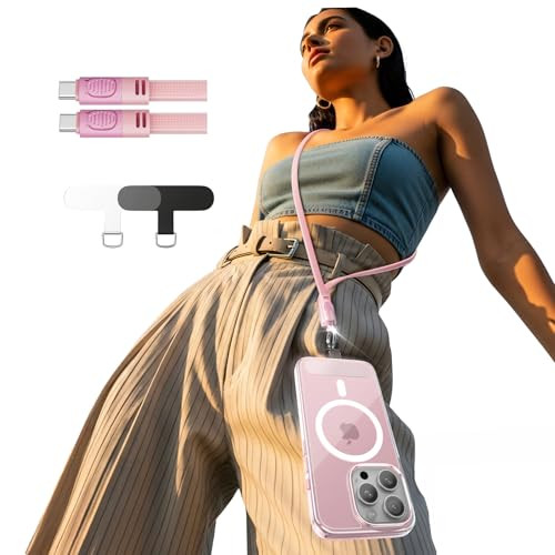 Lisen Crossbody Cell Phone Lanyard Strap (Pink)