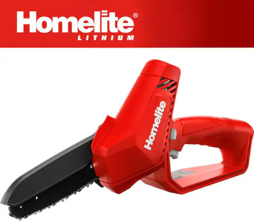 Homelite 12V Lithium 6 in. Mini Chainsaw with 2.5 Ah Battery