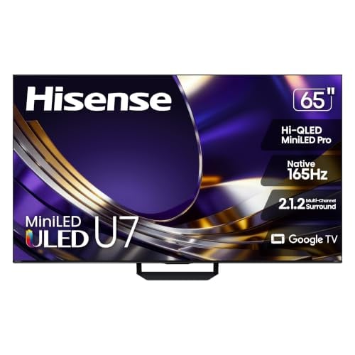 65" Hisense 65U7SG 4K 165Hz MiniLED QLED HDR Smart Google TV Deal
