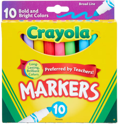 Crayola 10 Count Broad Line Markers Deal