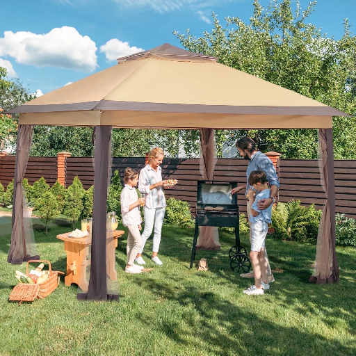 Ainfox 11 x 11 ft Patio Pop up Canopy Gazebo