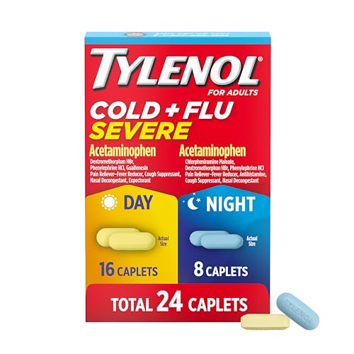 Tylenol Cold + Flu Severe Day & Night Multi-Symptom Caplets 24-Count