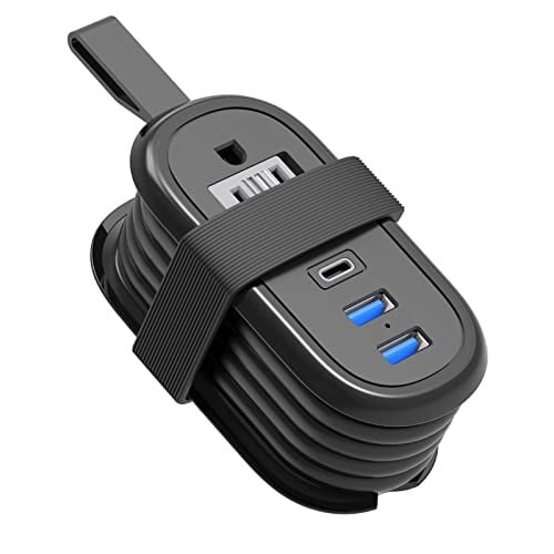 BEVA Travel Power Strip with 2x Outlets and 3x USB Ports