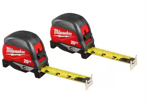 Milwaukee 25' Magnetic Tape Measure 2-Pack