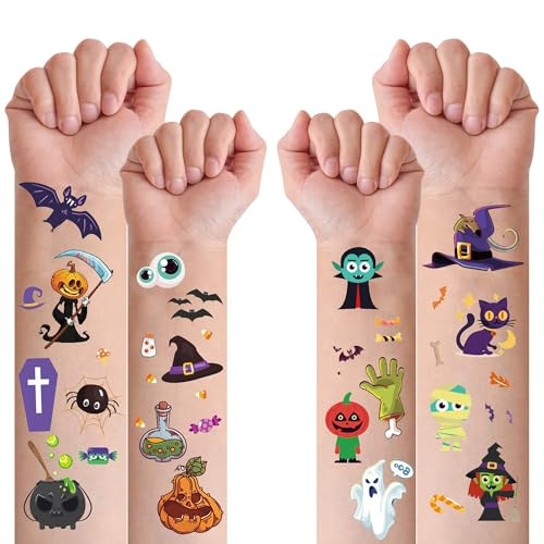 298 PCS Halloween Decorations Party Favors Temporary Tattoos