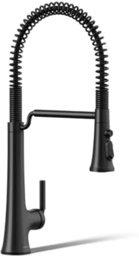 KOHLER Tone Semi-Professional Pull-Down Kitchen Faucet w/ 3-Function Sprayhead (Matte Black) Deal