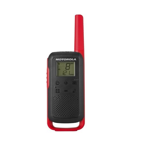 Motorola Solutions T210 Two-Way Radio Black W/Red 2-Pack Deal