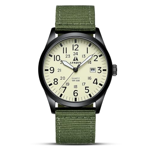 LN LENQIN Mens Military Sport Analog Quartz Watch