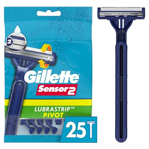 Gillette Sensor2 Pivoting Head Men's Disposable Razors 25-Count