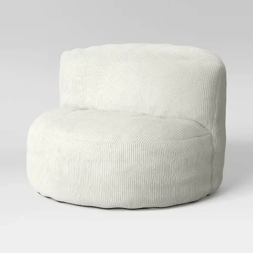 Room Essentials Corduroy Compressed Foam Dorm Chair (Cream)