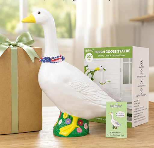 23 Inch Large Porch Goose Statue Deal